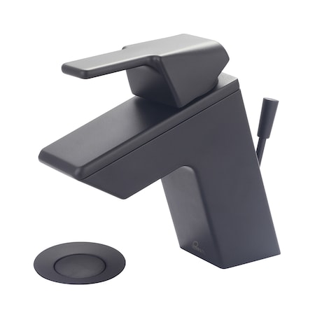Olympia Faucets Single Handle Bathroom Faucet, Compression Hose, Matte Black, Weight: 3.9 L-6010-MB